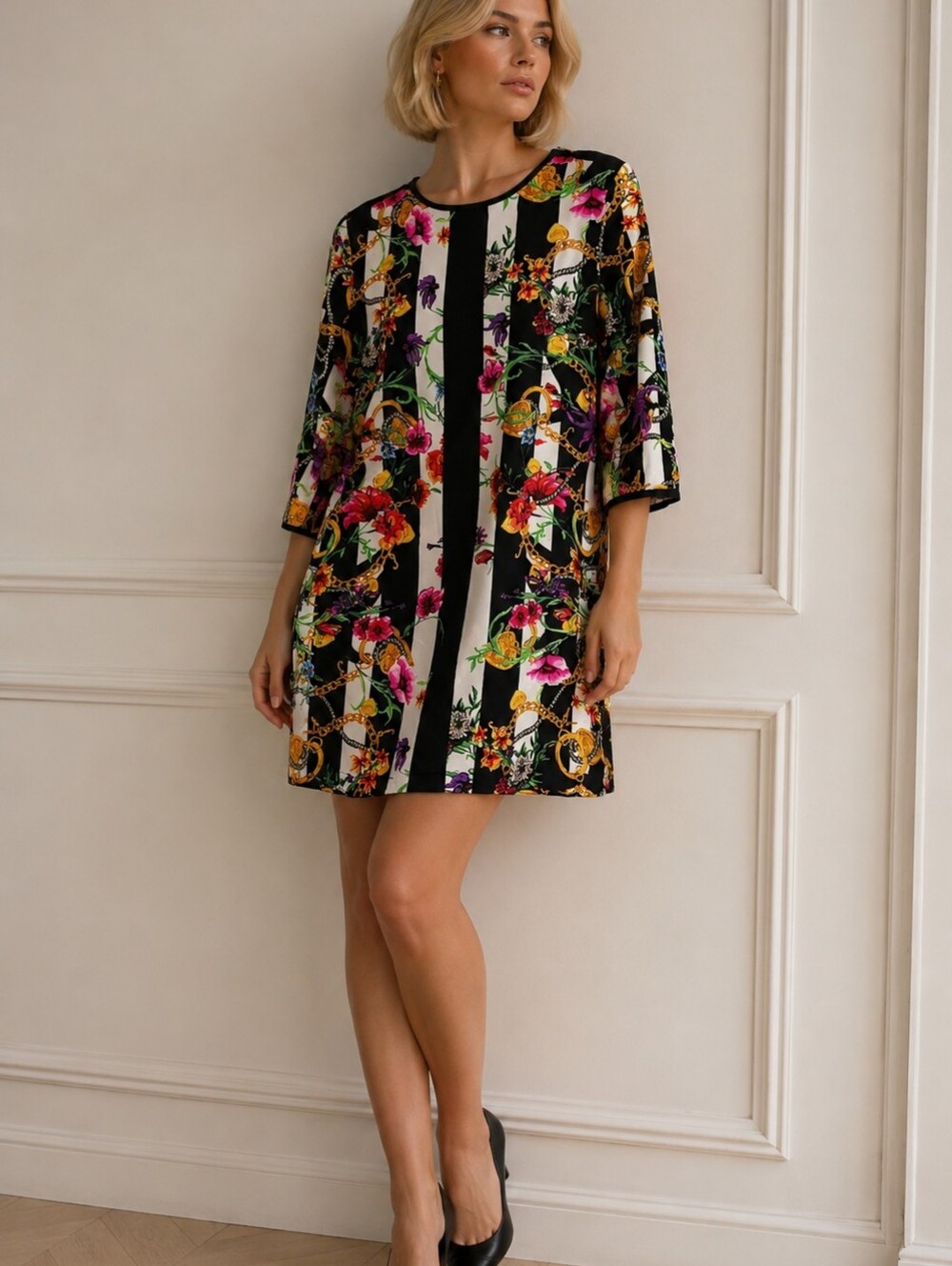 JUICY COUTURE 100% Silk Floral Shift Dress